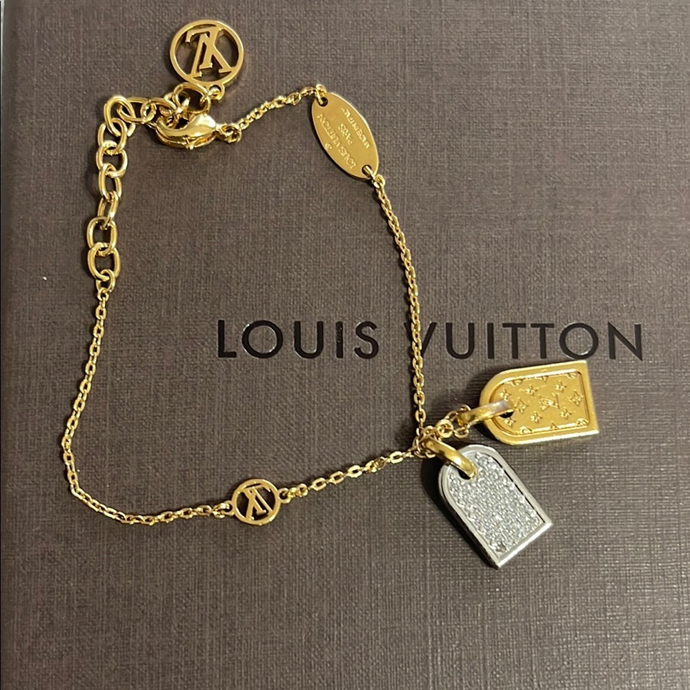 Louis Vuitton Gold and Silver Nano Charm Bracelet